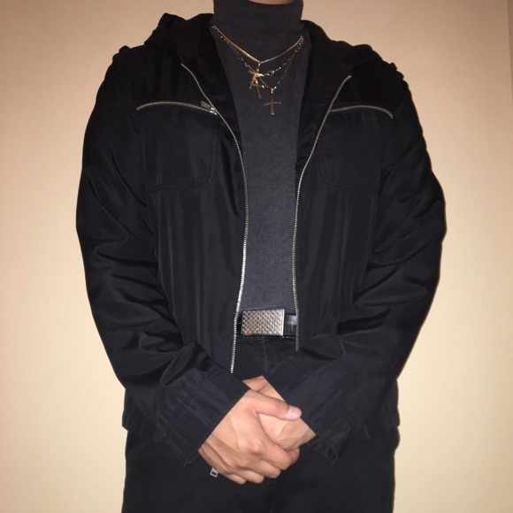 GUESS Black Zip Up Hoodie - Picture 2 of 4